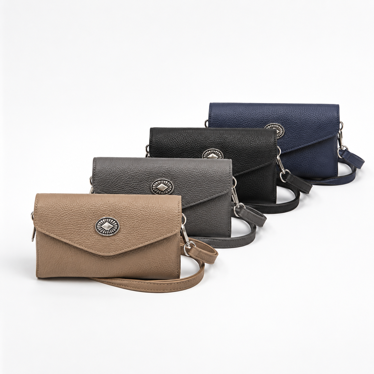 Doppelzipp Echtledertasche – alle Farben