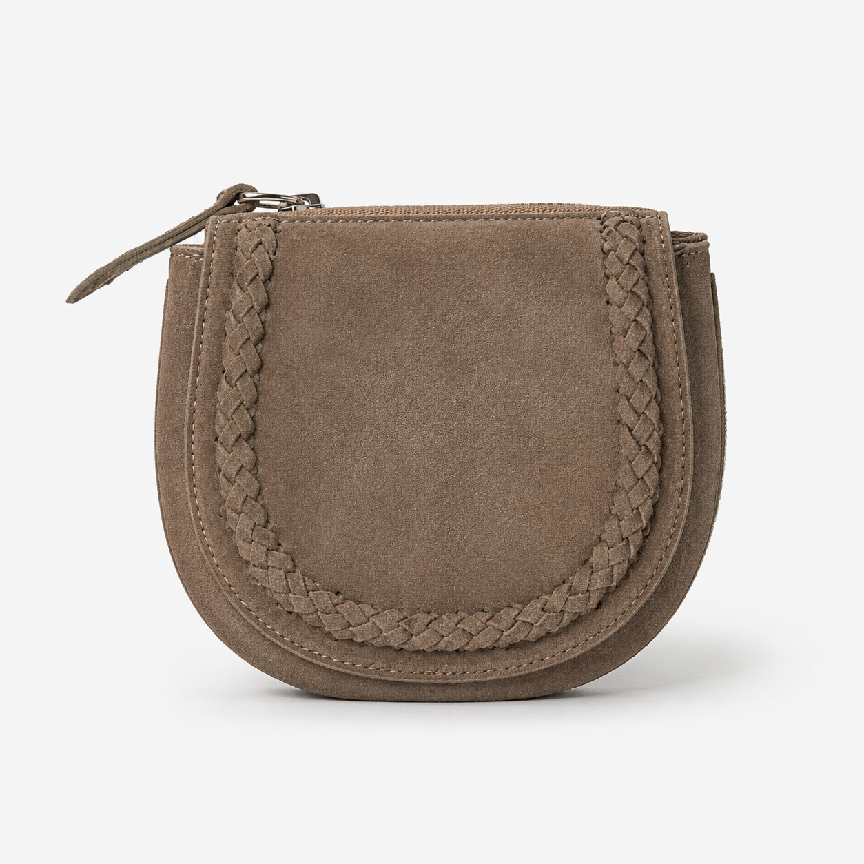 Zopf Rauledertasche – Taupe