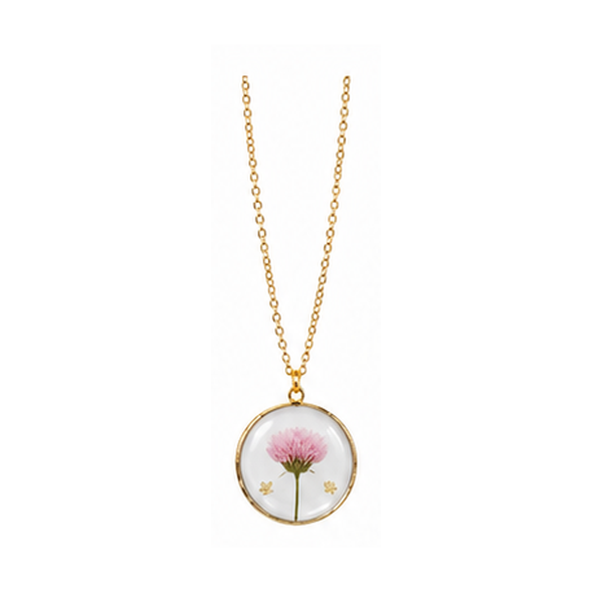 Blütenmedaillon-Kette – Kleeblüte